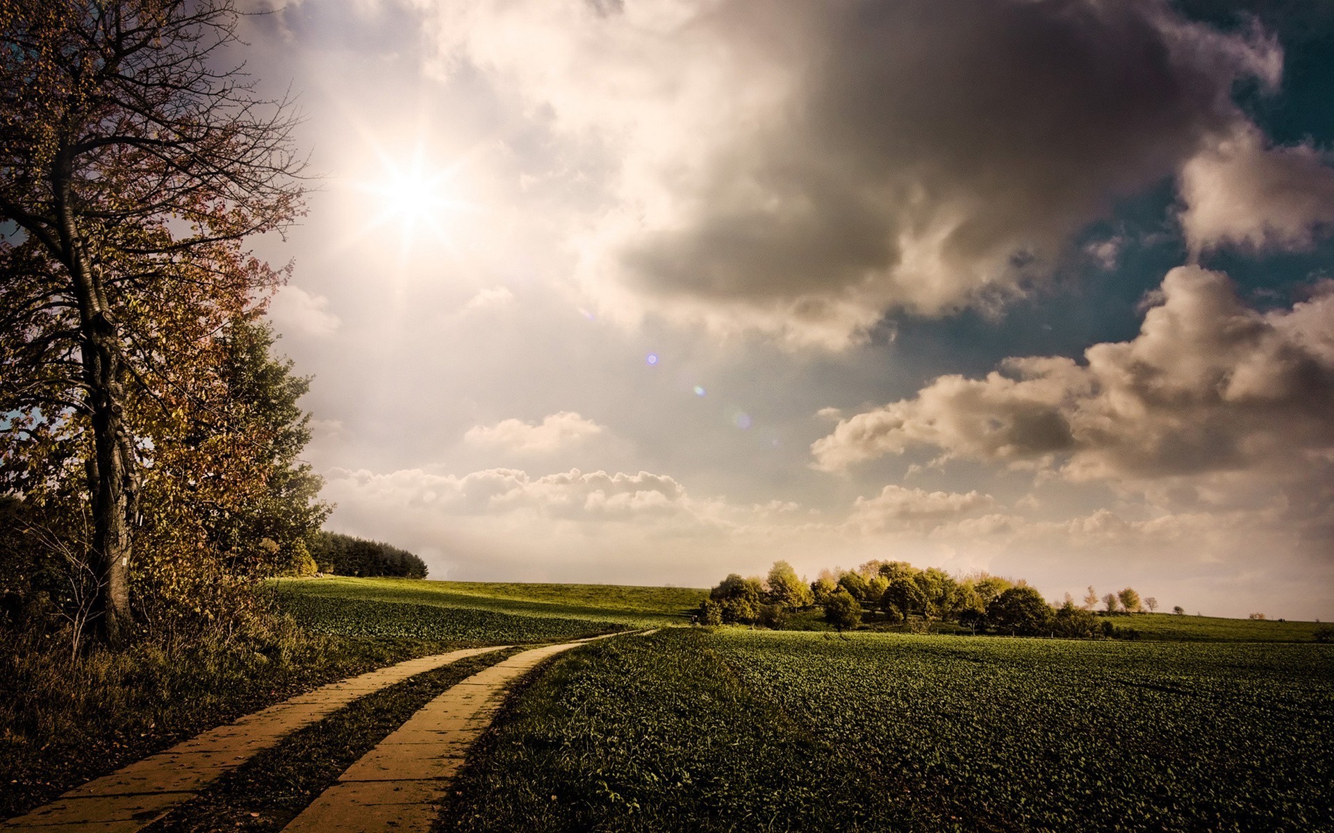 carretera paisaje naturaleza cielo puesta de sol sol rural árbol amanecer campo campo otoño luz buen tiempo al aire libre granja hierba país madera