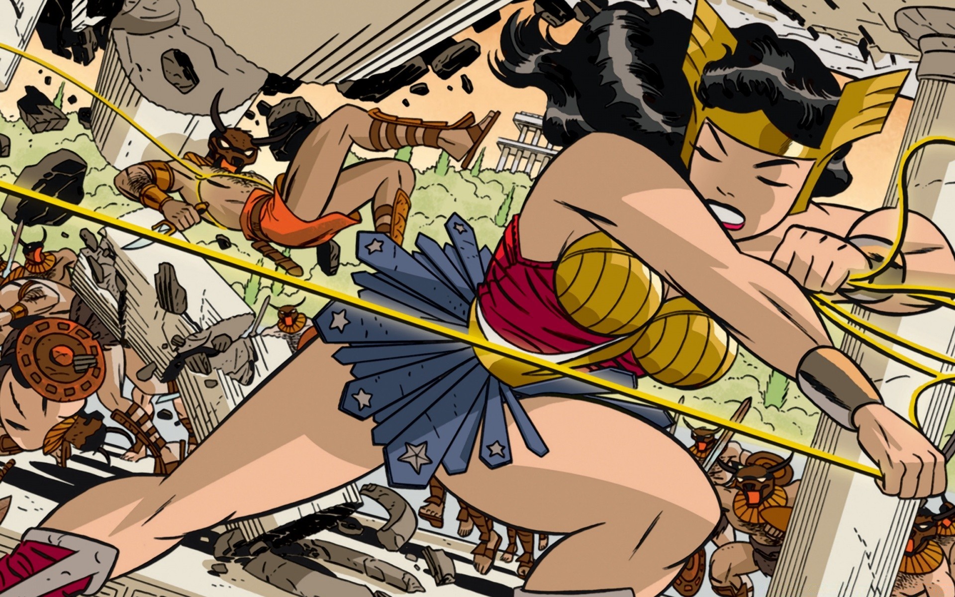 Иллюстрация из комикса женщина супергерой - обои на телефон.