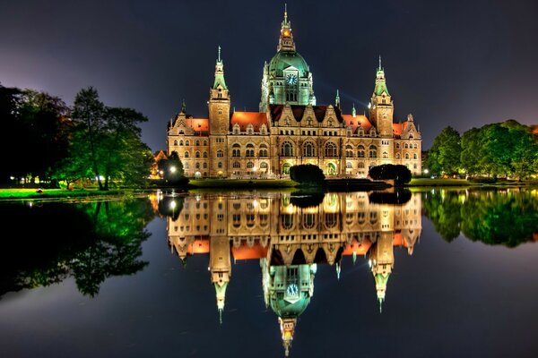 Beautiful castle in nchi near the river