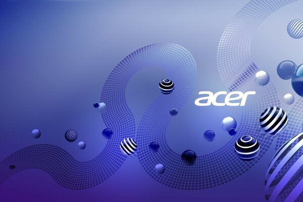 Acer logo on a blue background