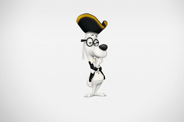 Cartoon-Hund mit Brille. Stilvoller Hund