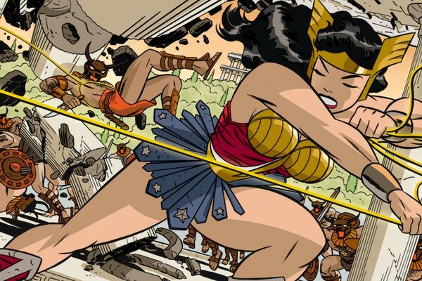 Illustration from the comic book superhero woman