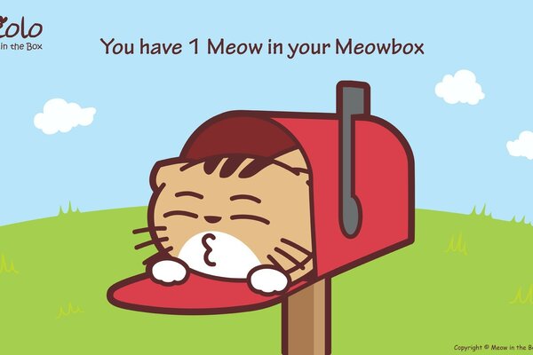 Cute postal cat from the cartoon