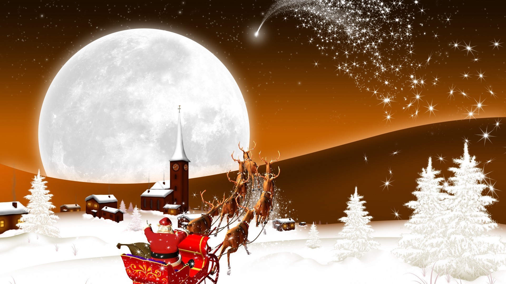 new year winter snow christmas moon sky snowflake nature cold celebration season