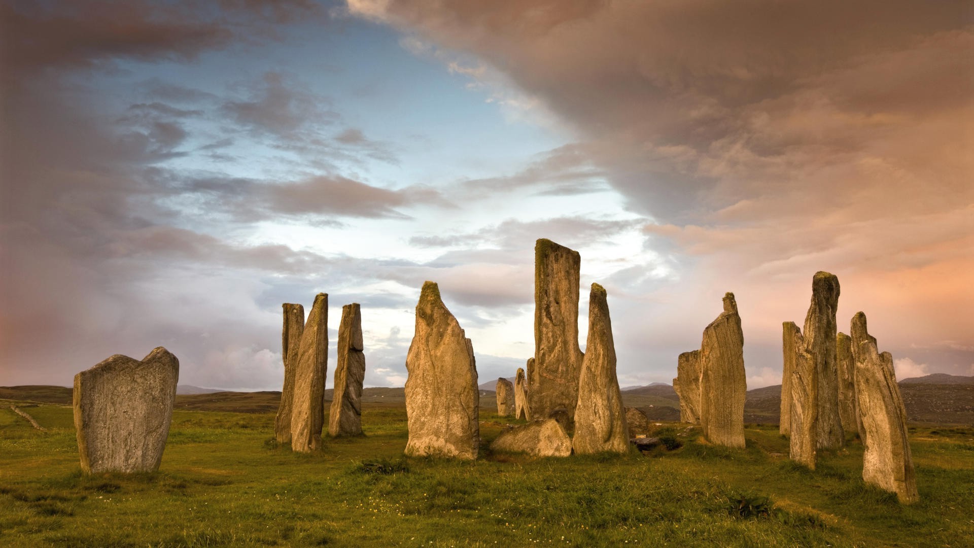 lugares famosos megalito ao ar livre celtic paisagem pré-histórico viagens antigo céu monumento pôr do sol grama mistério religião pedra