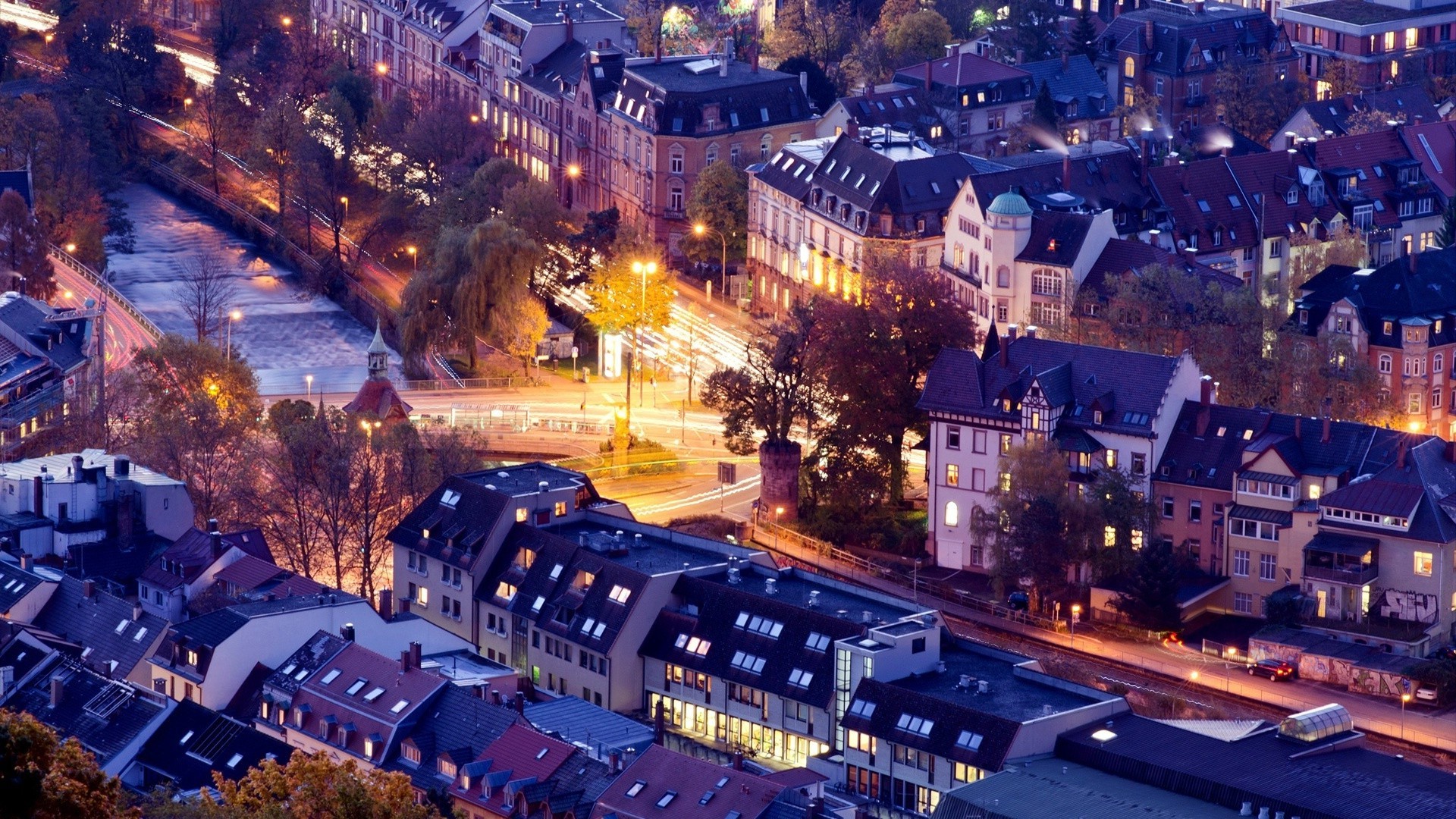 stadt reisen abend architektur haus dämmerung straße stadt hintergrundbeleuchtung licht straße städtisch verkehrssystem stadt im freien verkehr auto innenstadt skyline