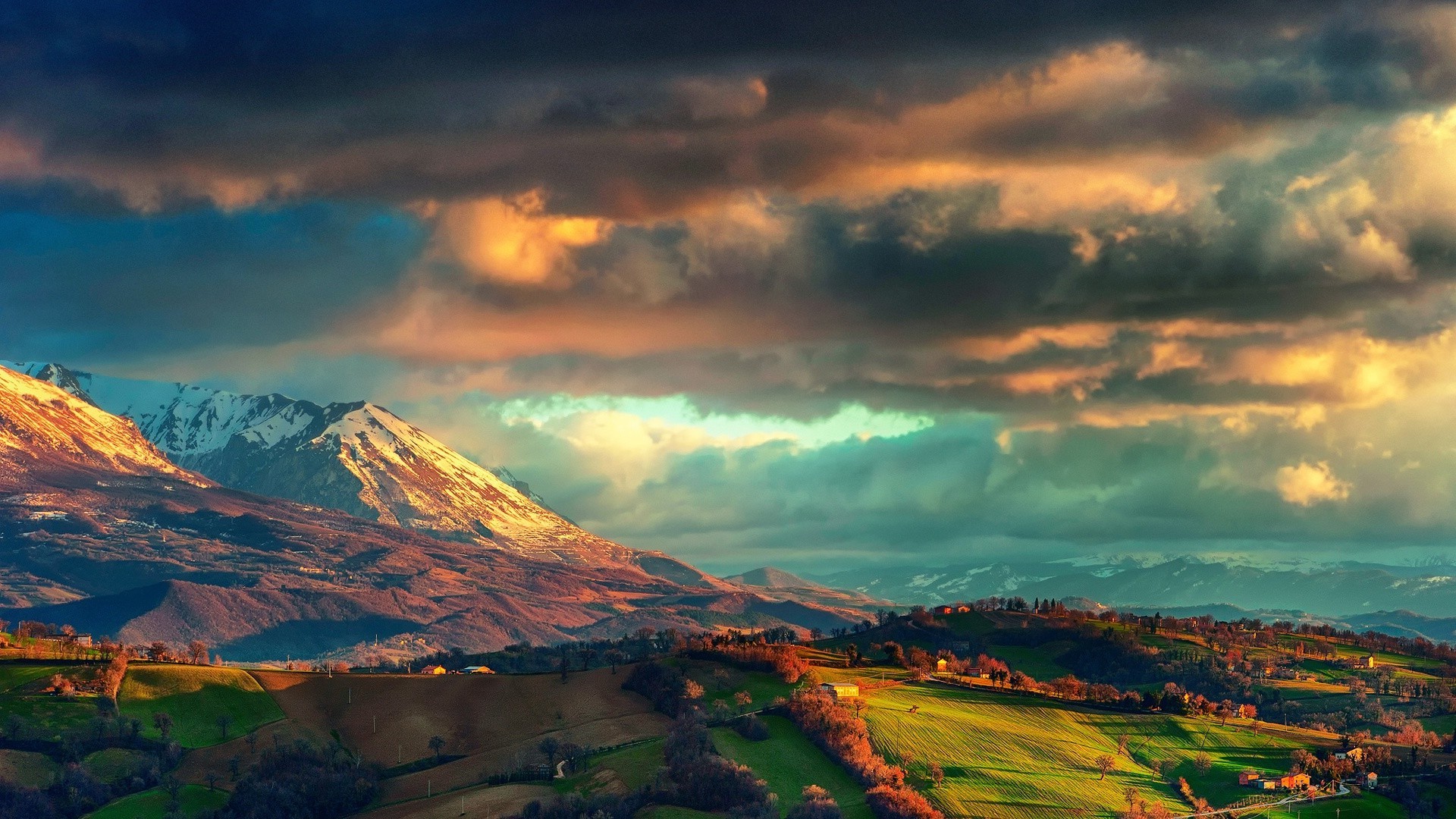 herbst sonnenuntergang reisen himmel berge dämmerung natur landschaft im freien abend dämmerung