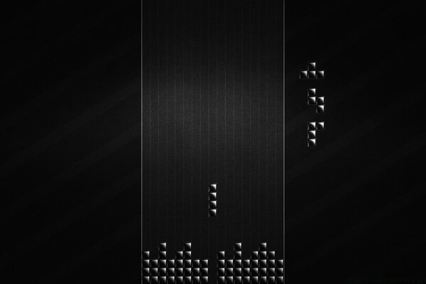 Tetris game on a black background