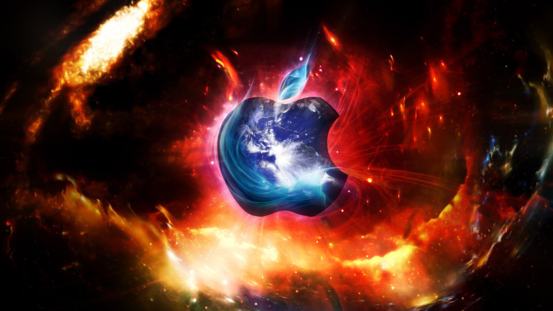 apple astronomy abstract light smoke flame energy surreal luminescence science space fantasy plasma magic fractal explosion galaxy motion