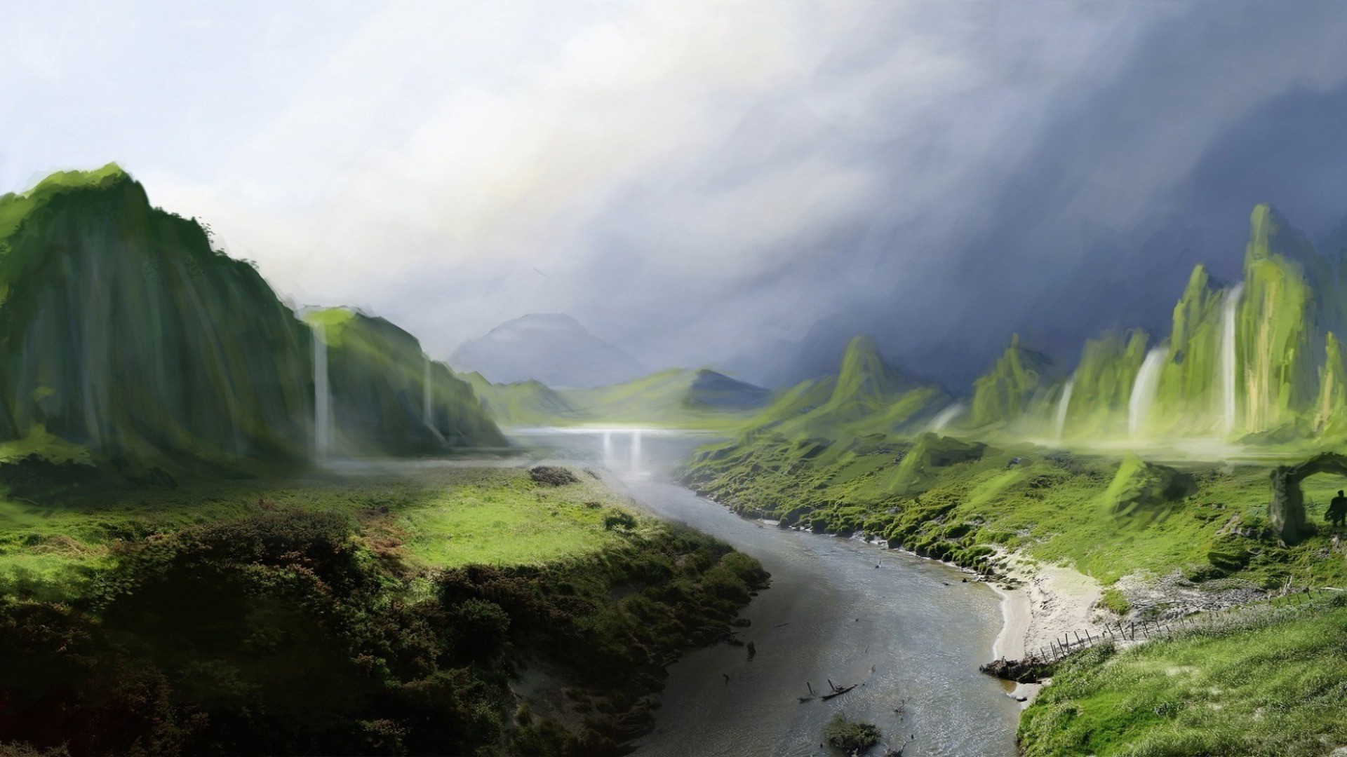 flüsse teiche und bäche teiche und bäche wasser natur reisen landschaft im freien himmel berge fluss sommer nebel holz