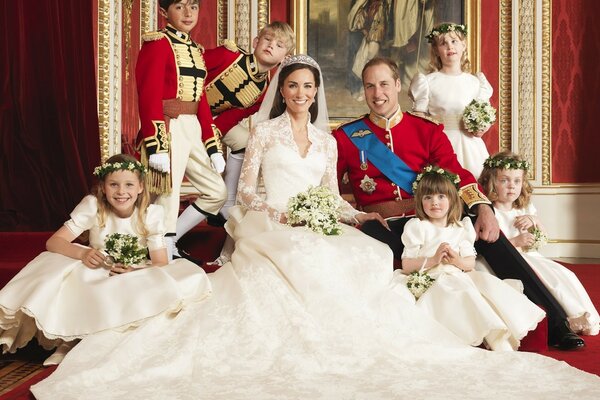 Fotografia di matrimonio del principe William e Catherine Middleton