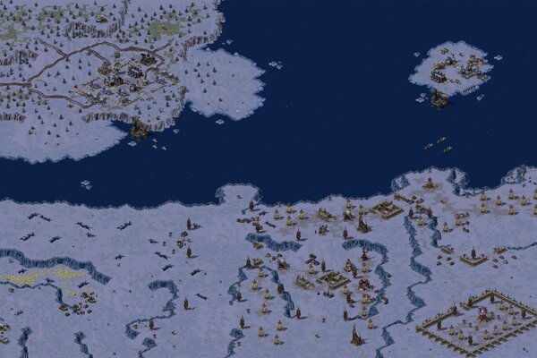 Winter map in the style of old games