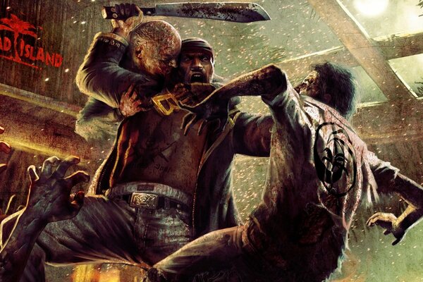 Cartel sangriento para los amantes de los juegos de zombies