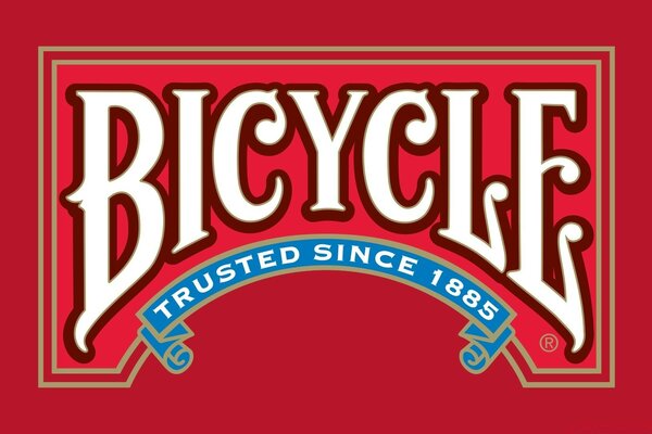 Bicicletta carte da gioco logo rosso