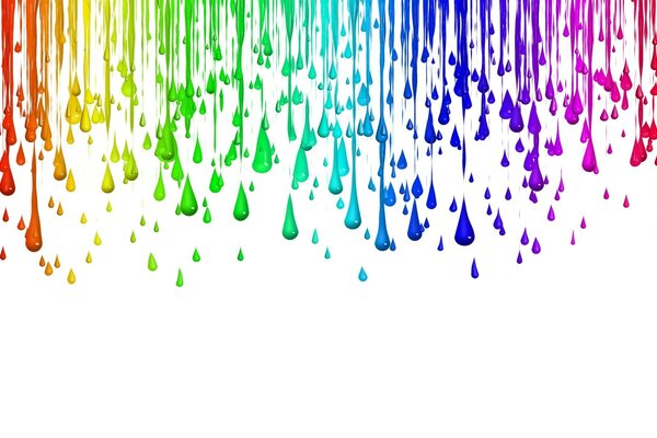 Gocce astratte nei colori dell arcobaleno