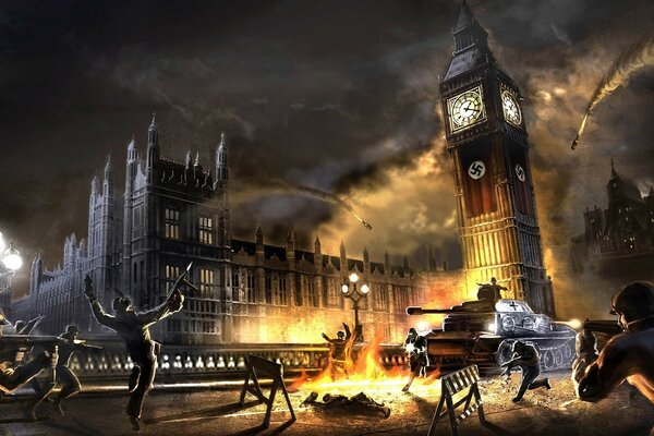 War. Fighting in London