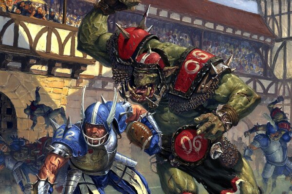 Spiel mit Orks in der Gladiatorenarena