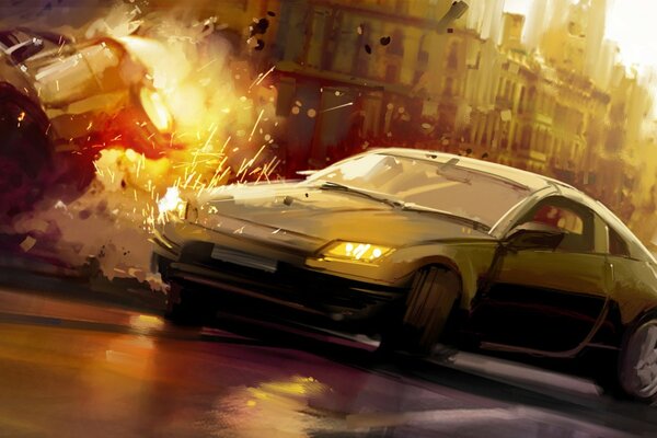 Other games fiery car