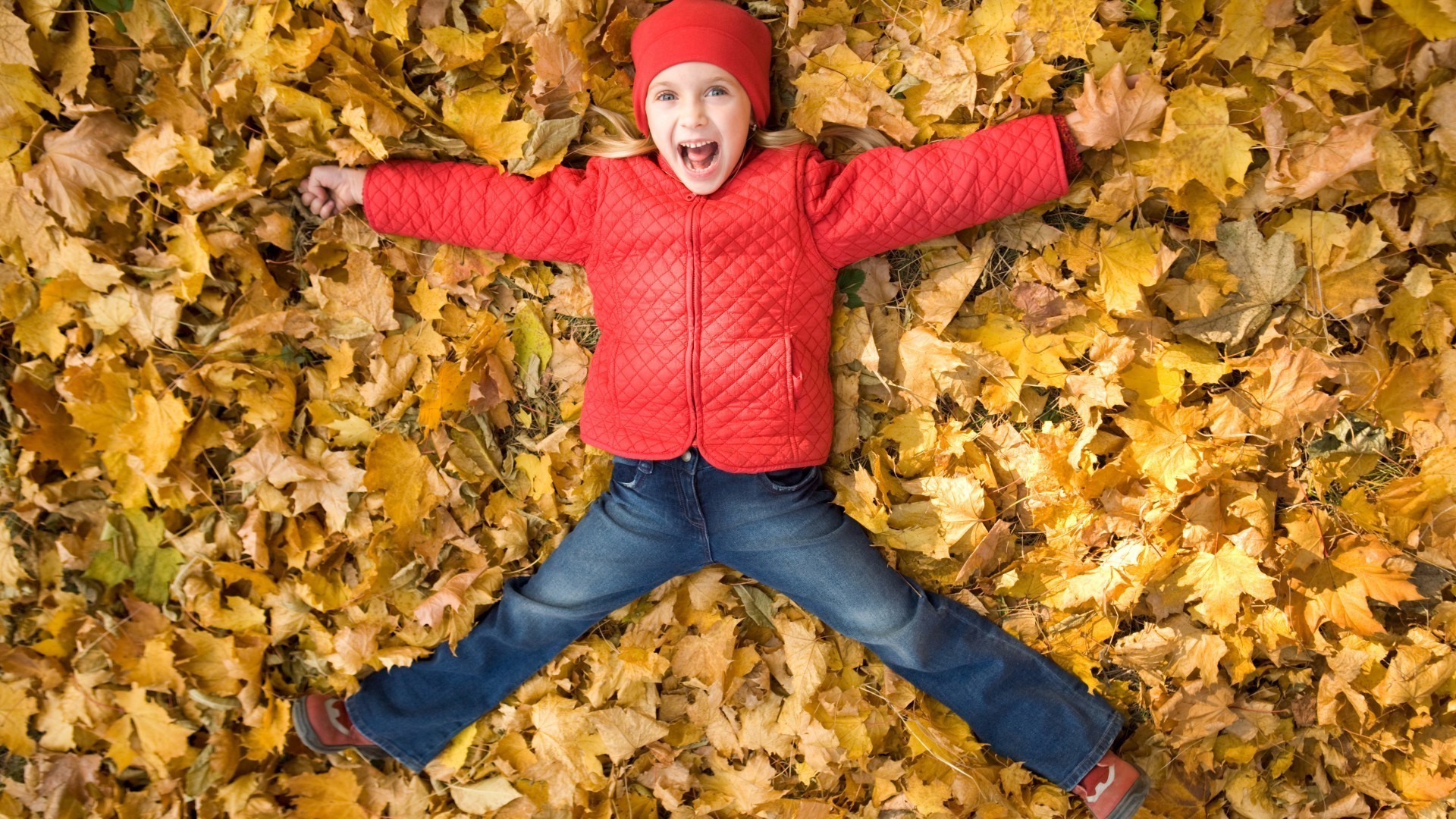 enfants qui rient automne érable nature parc saison à l extérieur or feuille plaisir en bonne santé loisirs bonheur jeune à l extérieur thanksgiving fille