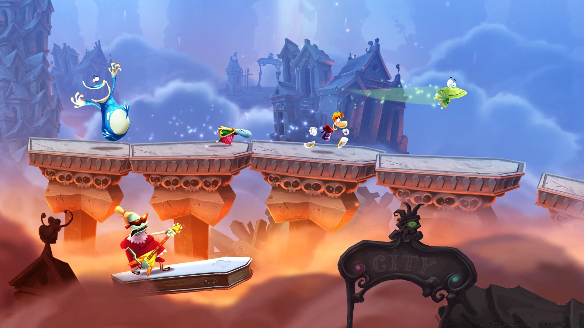 rayman cielo viajes al aire libre noche paisaje arquitectura luna