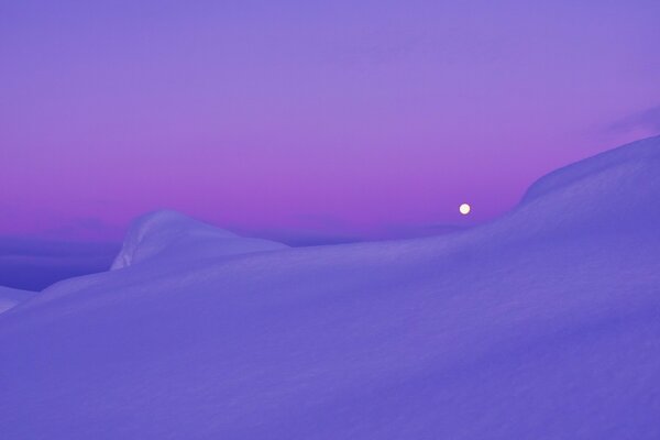 Magnifique paysage de coucher de soleil en hiver