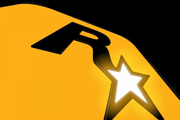 Logo Rockstar Games con stella luminosa