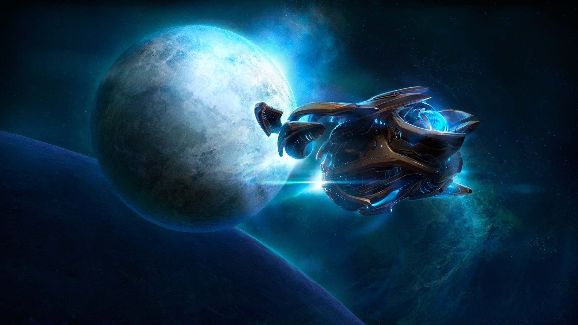 Обои космос планета игры StarCraft картинки на рабочий стол на тему Космос - скачать загрузить