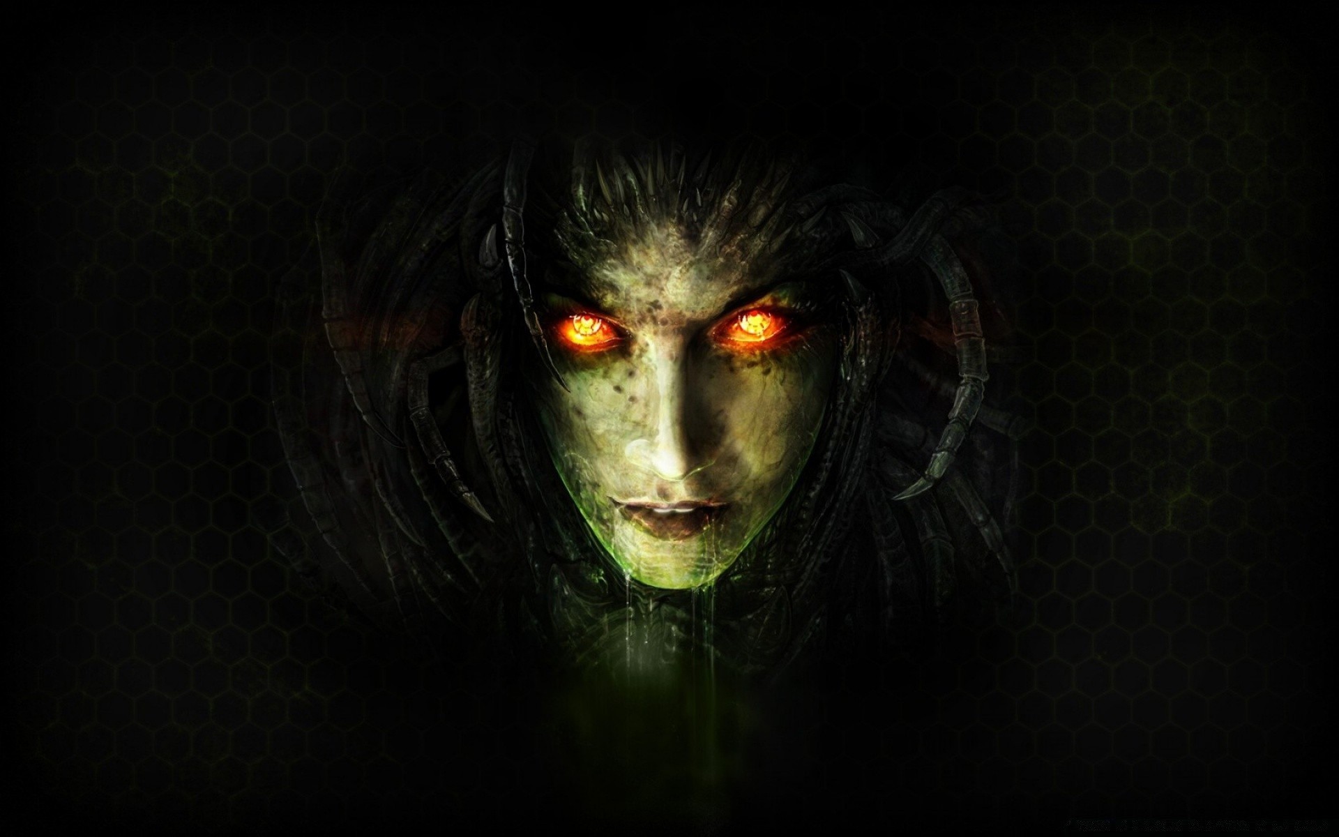 starcraft portrait halloween un effrayant visage sombre horreur art