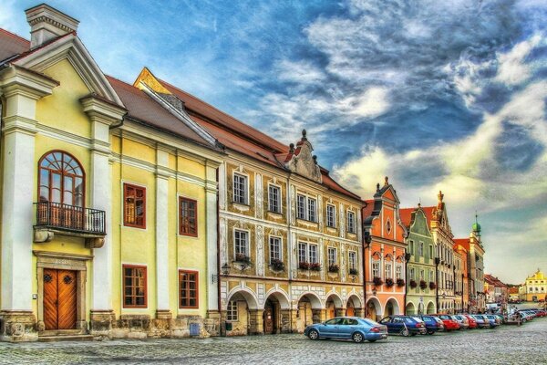 Rua da cidade com carros