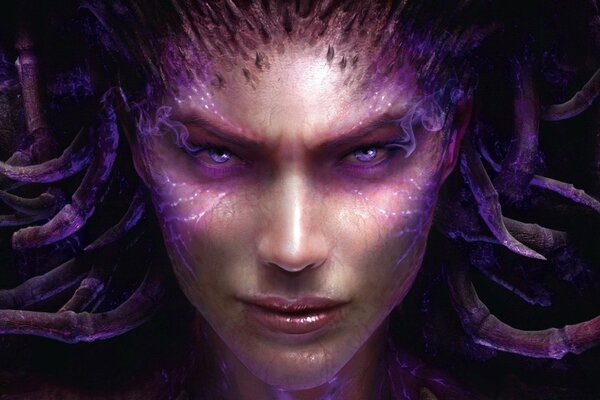 StarCraft ritratto di ragazza angelo scuro