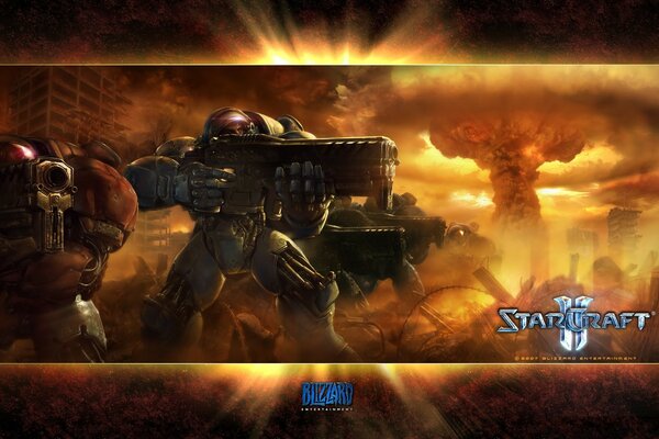 War in flame and smoke starcraft with the military