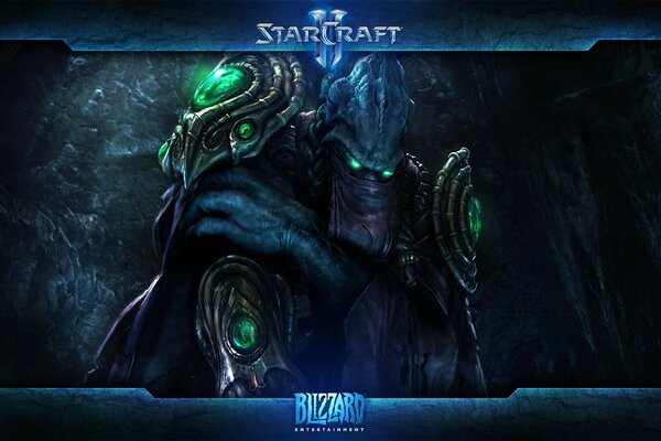 Anotation eines dunklen Desktops mit Starcraft-Licht