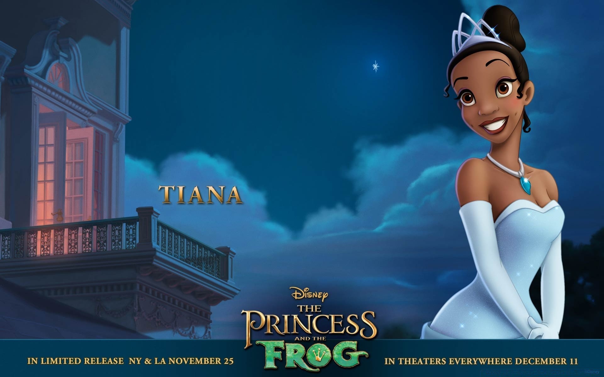 the princess and the frog woman outdoors illustration