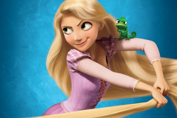 Rapunzel ragazza dal cartone animato