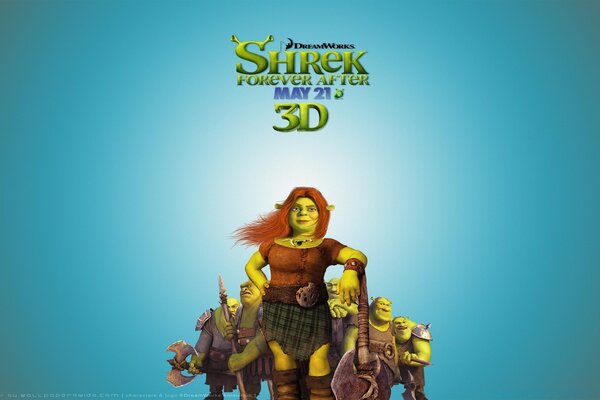 Shrek ten Fiona açık havada