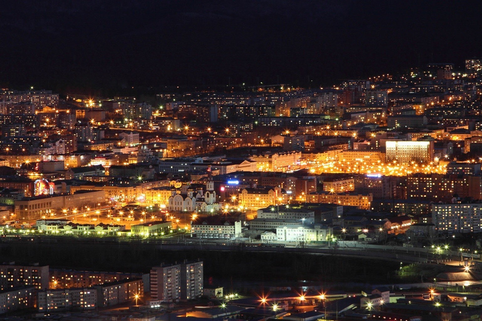 city cityscape travel architecture dusk evening building skyline urban bridge traffic illuminated town sight