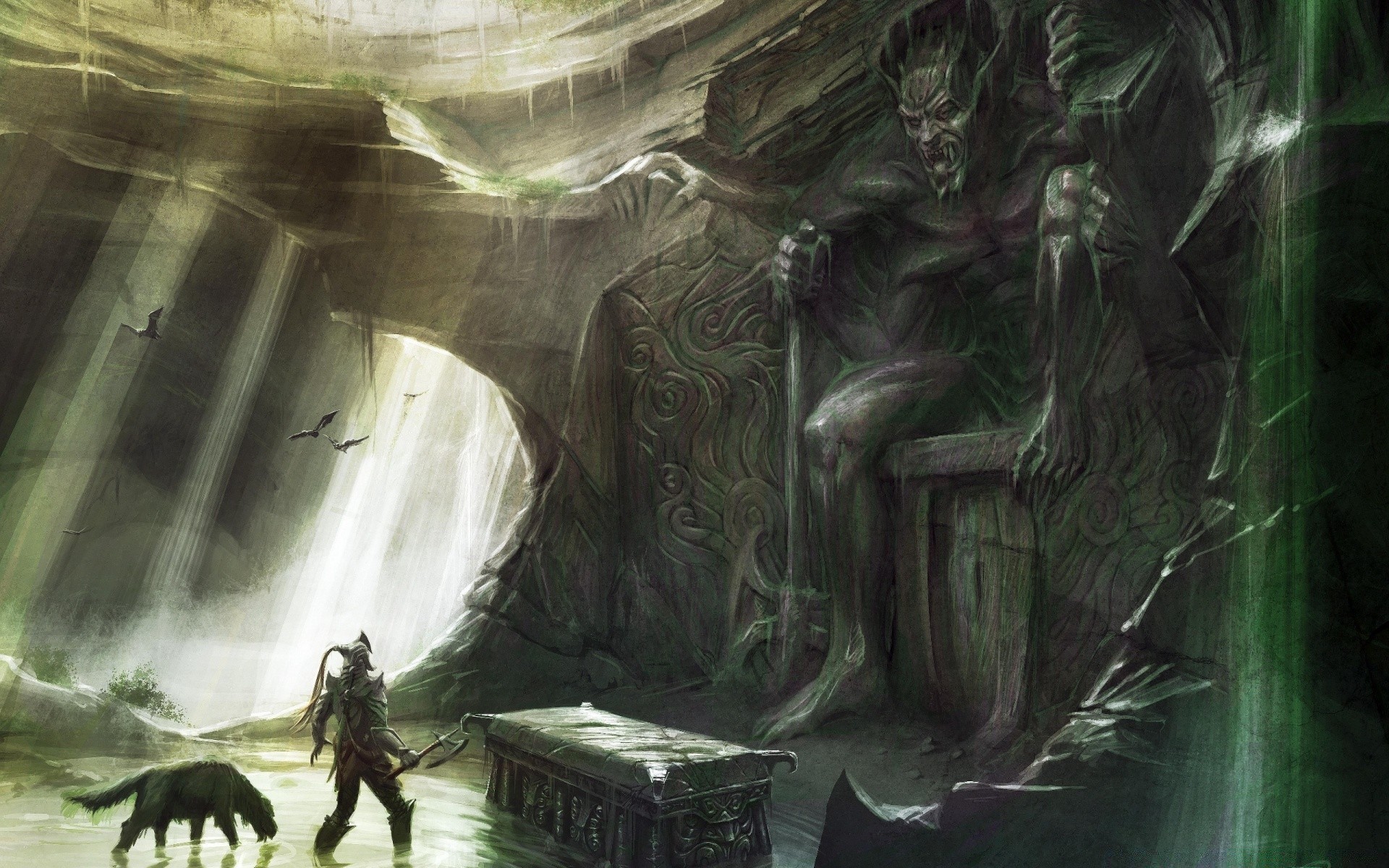 the elder scrolls arte pittura illustrazione sfocatura