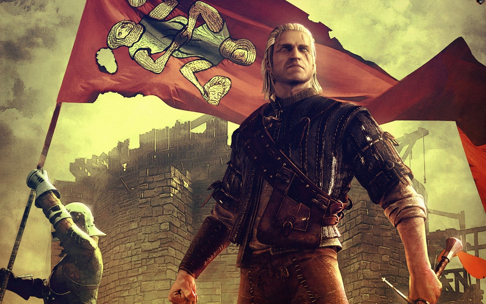 the witcher yetişkin adam giyinmek savaşlar bir müzik silahlar askeri