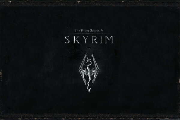 Sfondo nero incorniciato gioco Skyrim