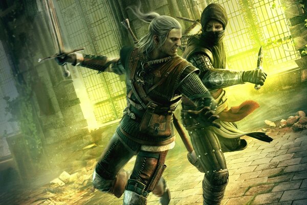 The witcher, homens em batalha um contra um