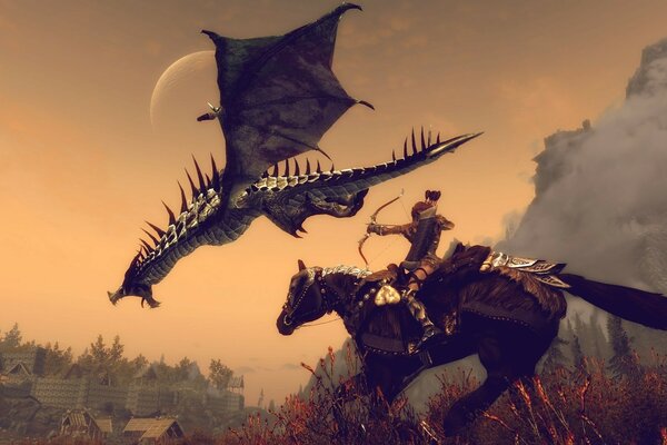 The elder scrolls, the horseman and the dragon