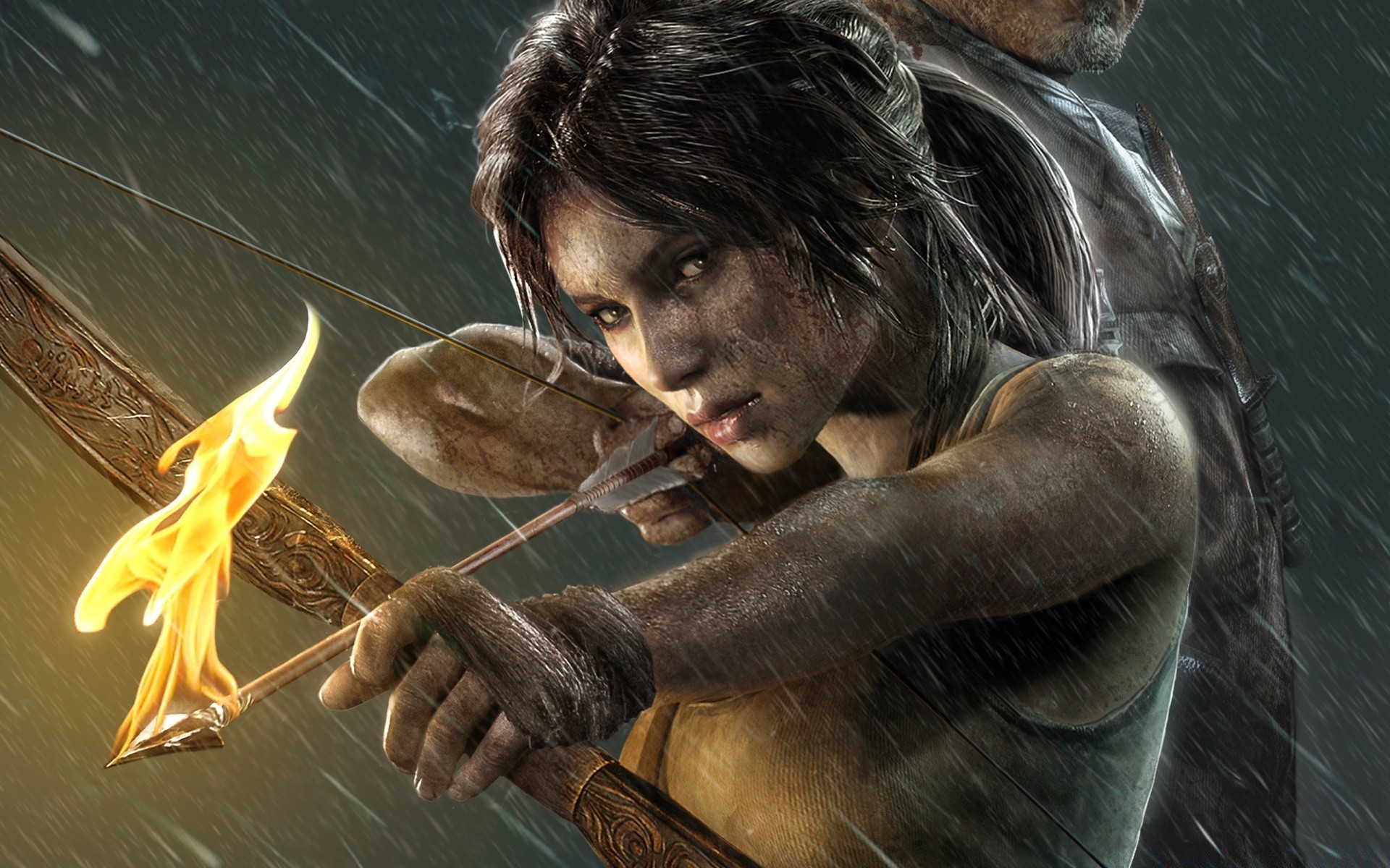 tomb raider қауіп бір әйел түтін ересек портрет жалын адам қараңғы