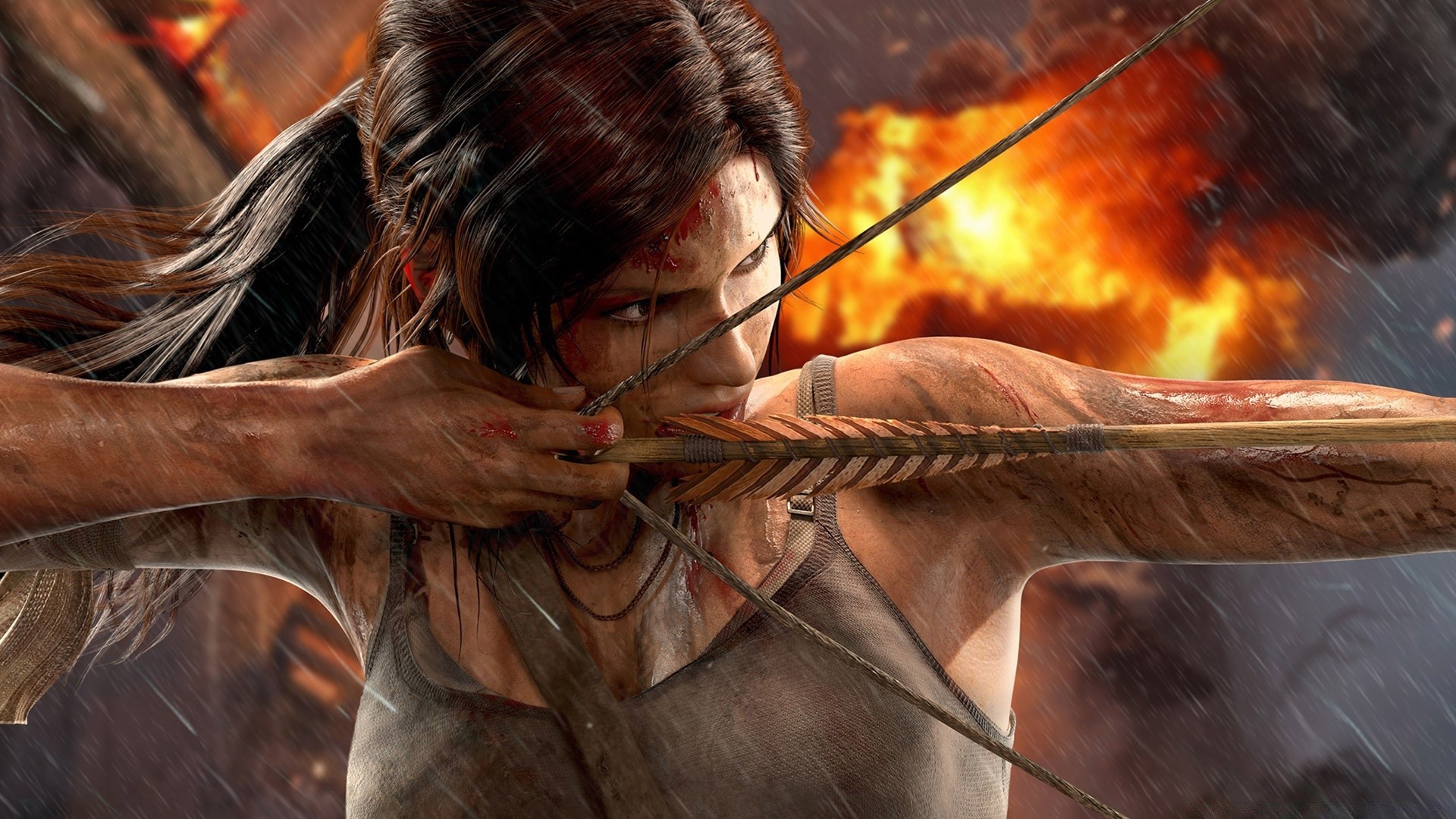 tomb raider homem chama sozinho mulher religião adulto festival fumaça retrato deus