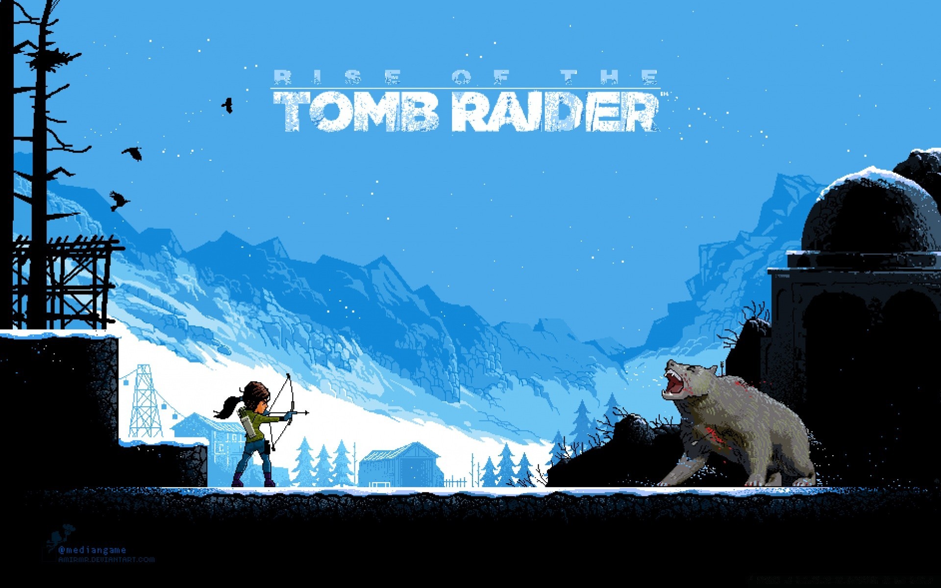 tomb raider neve inverno montagna all aperto singolo paesaggio viaggio cielo