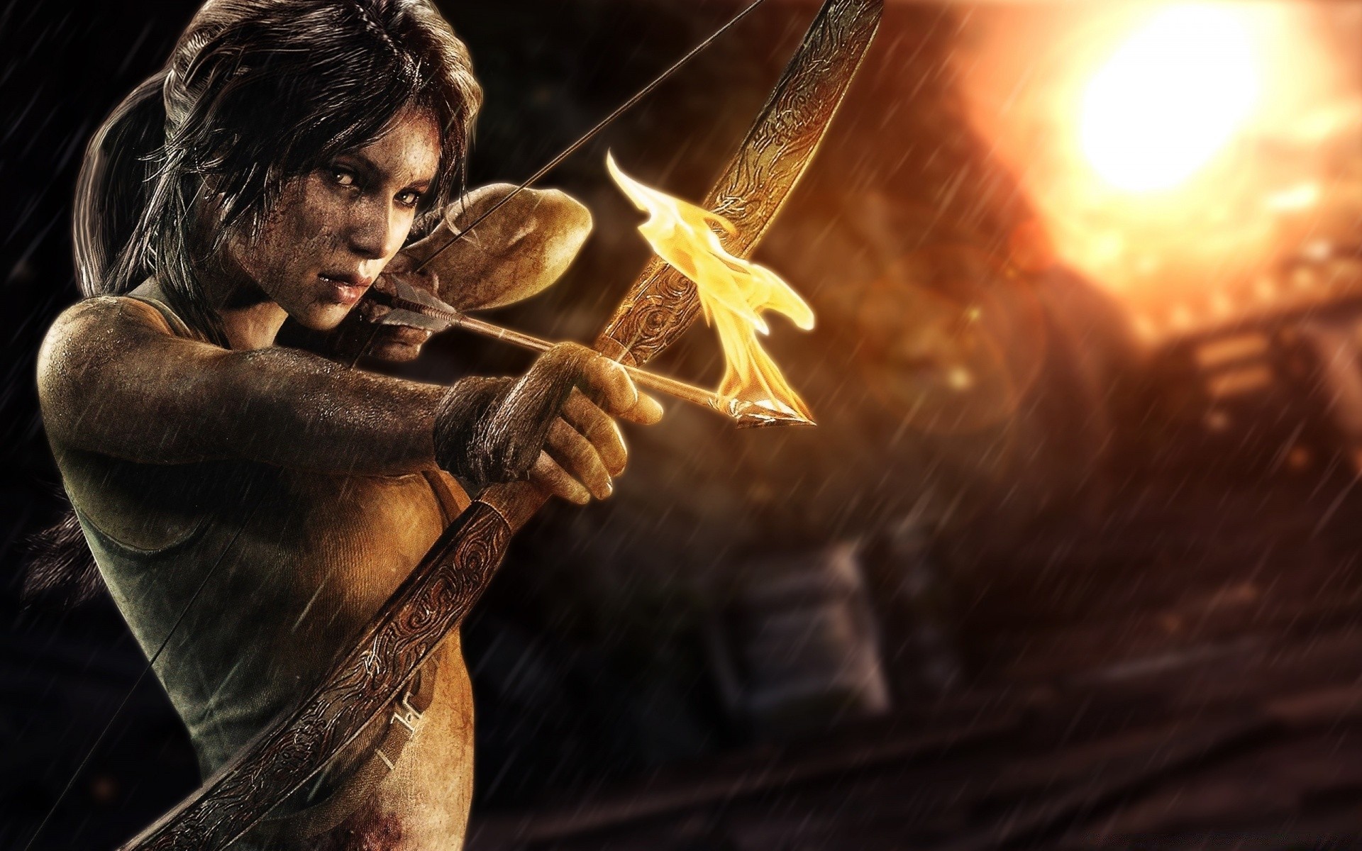 tomb raider fiamma uno fumo pericolo uomo