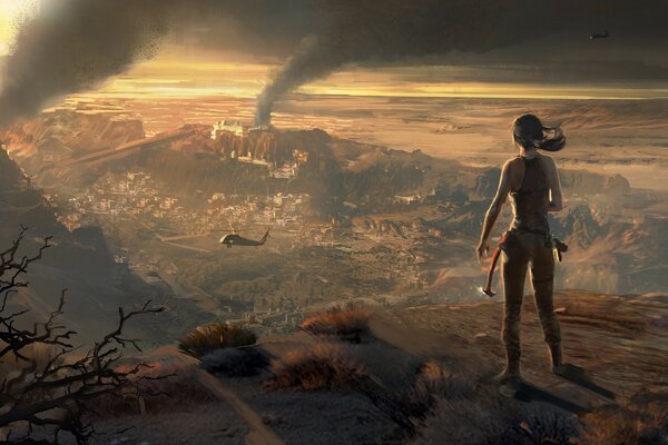 An illustration from the tomb raider computer game