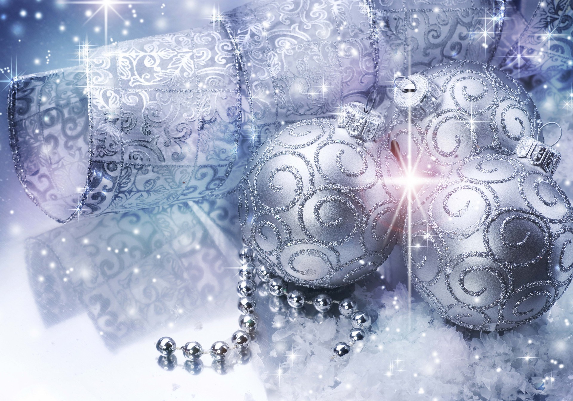 neujahr weihnachten winter abstrakt desktop dekoration schneeflocke glänzt merry licht design hell ball kälte kugel schnee hintergrund faden