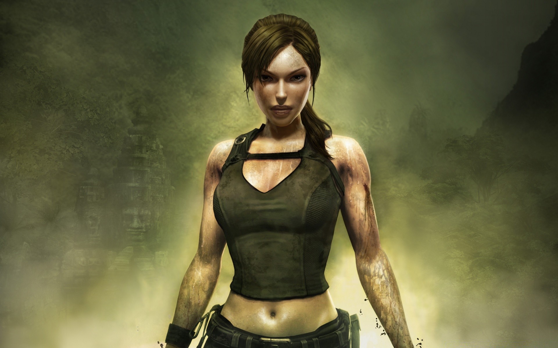 tomb raider adulto solo usar retrato mujer modelo moda sexy desnudo fuerza