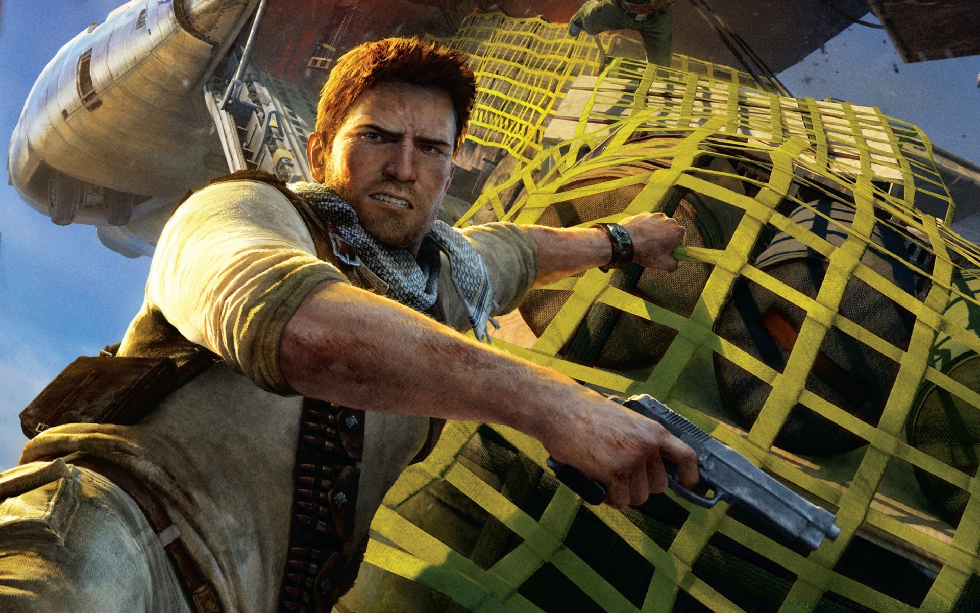 uncharted solo hombre adulto desgaste