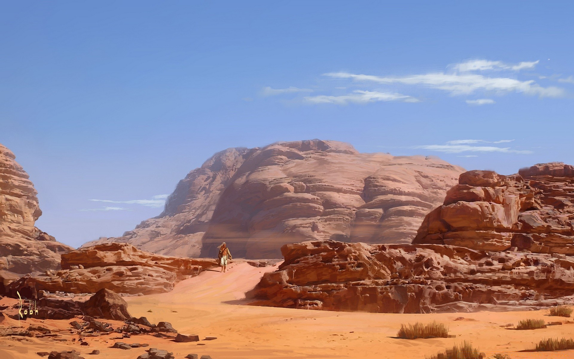 uncharted reisen wüste landschaft im freien rock himmel sand sandstein landschaftlich natur geologie berge trocken aride wasser tal